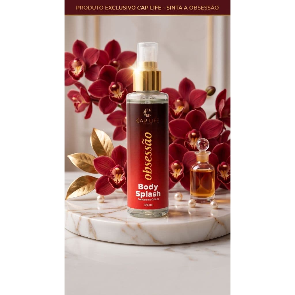Body Splash Feminino Obsessão 125ml Cap Life Body Splash Fragrancia MArcante Body Splash Alta Fixaçao