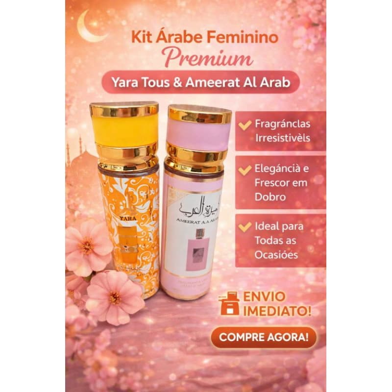 💖 Kit Árabe Feminino Premium(Clive Dorris) – Yara Tous & Ameerat Al Arab 90ml
