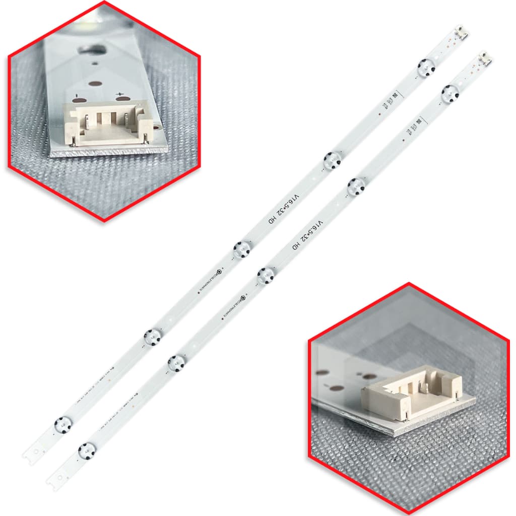 2 Barras Led 32lj520b 32lj600b 32lh510 Versão V16.5 32 - PCI EletroParts