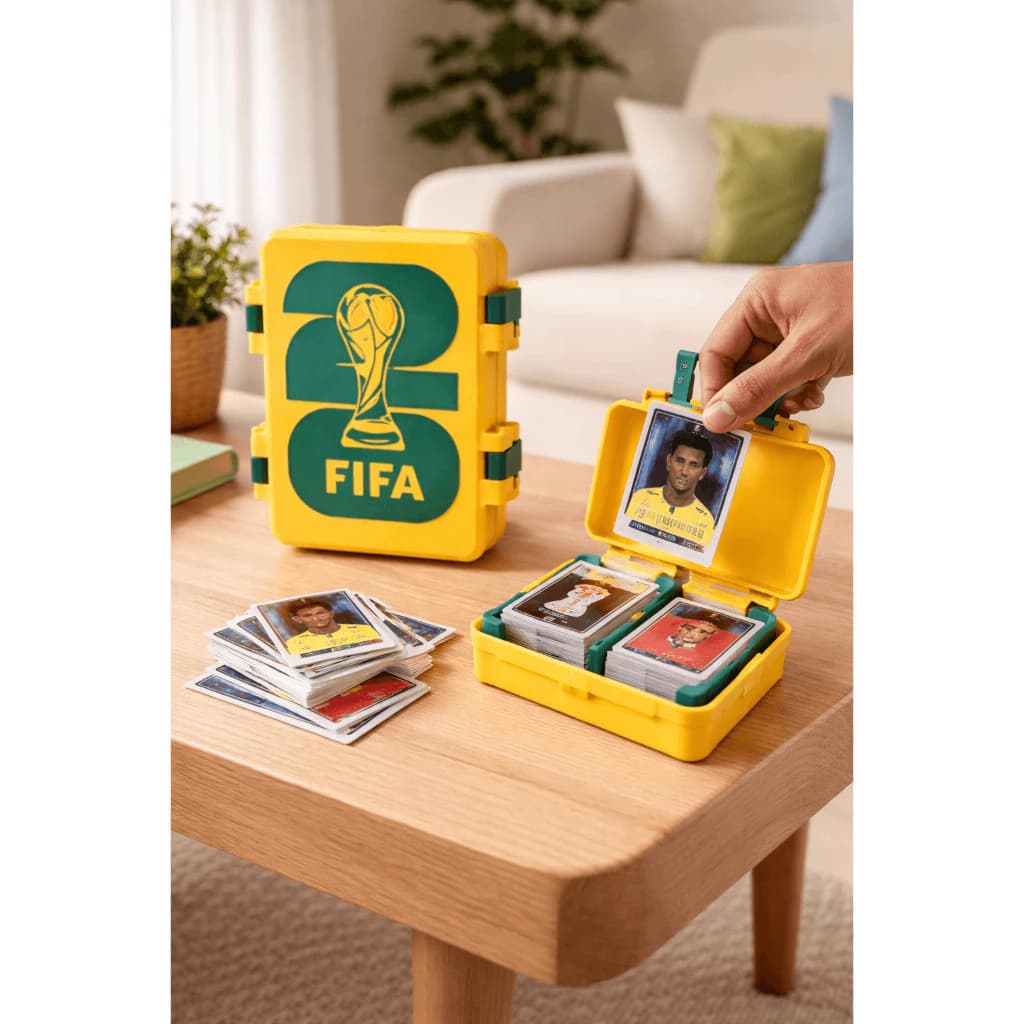 Caixa Porta Figurinhas Copa 2026 Organizador Álbum Colecionador