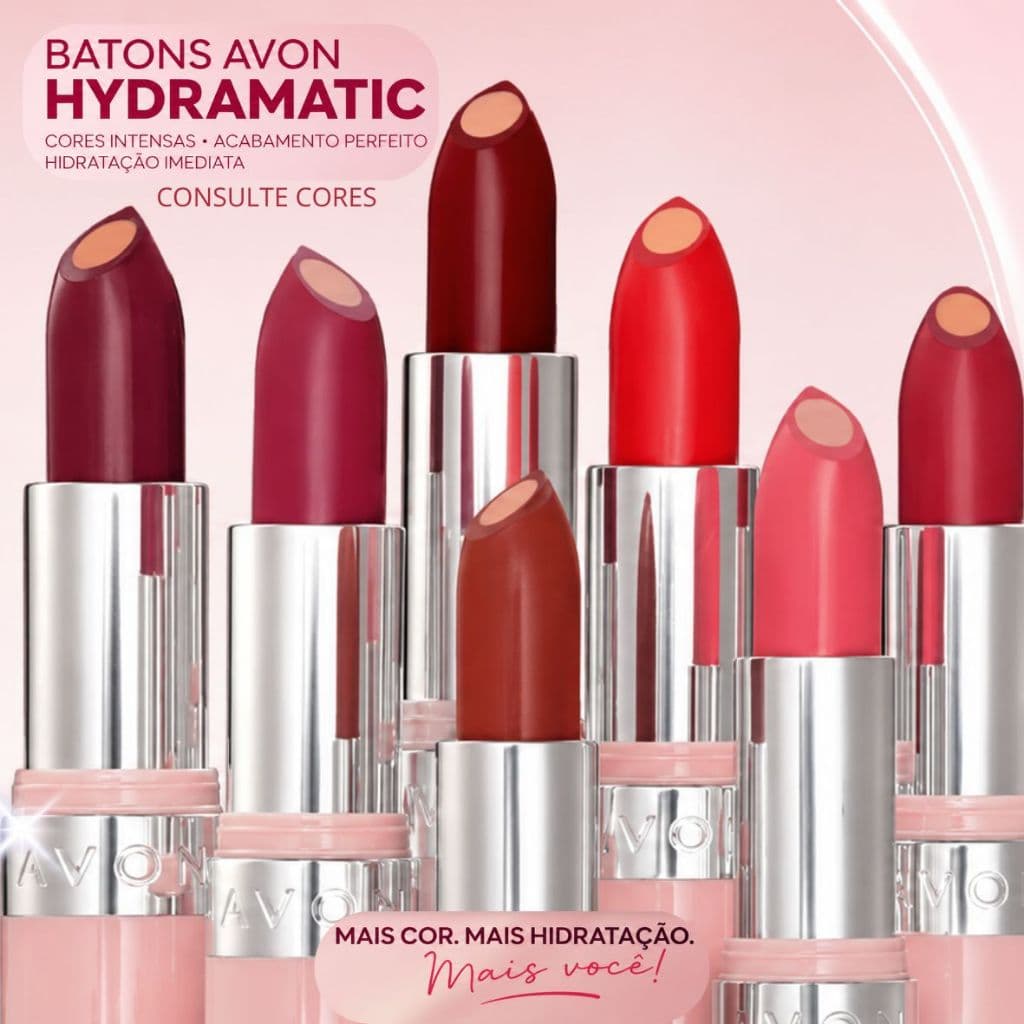 Batom Avon Tratamake Hydramatic c/ Ácido Hialurônico 3,6g