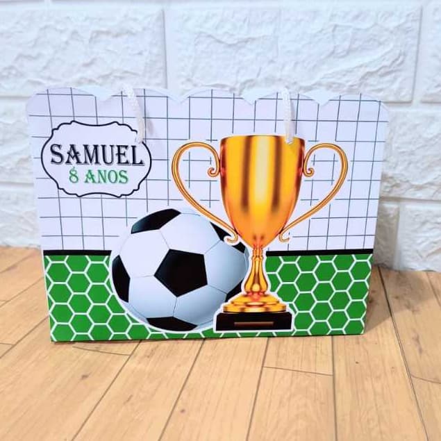 Sacolinha Personalizada M - FUTEBOL  - aniversário, Saquinho surpresa, Lembrancinha, Festa Infantil.