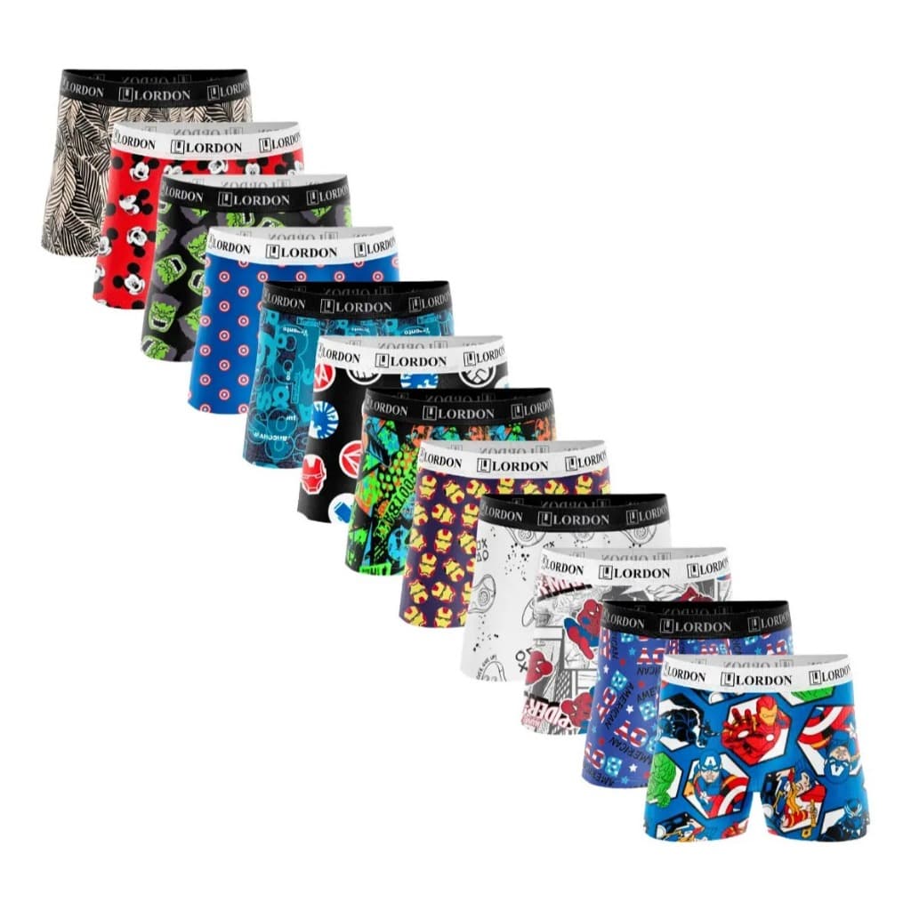 Cueca Masculina Boxer Kit 04 Infantil Juvenil Atacado