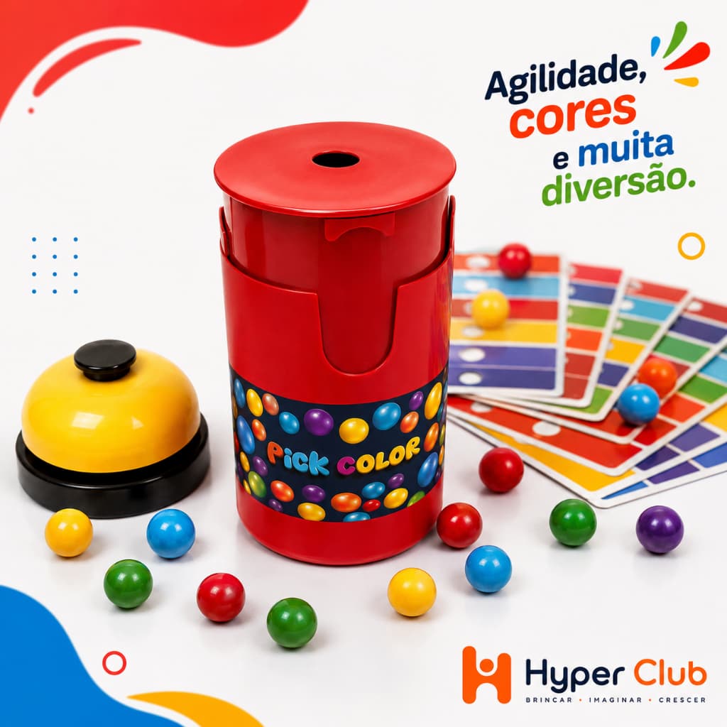 Jogo Infantil Pick Color Aprender Cores Coordenação Motora Pakitoys