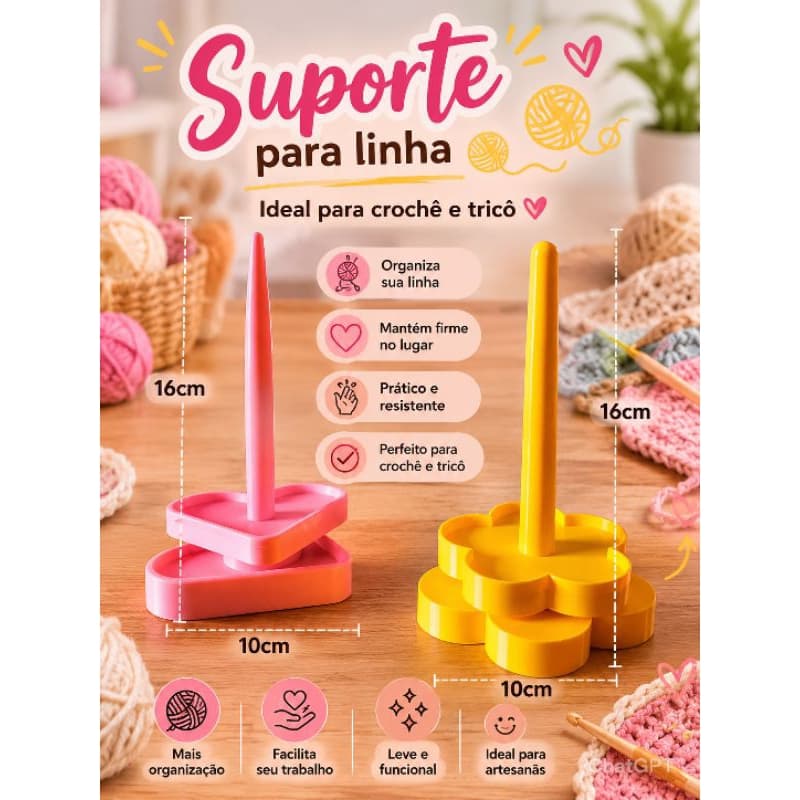 suporte para linha coração