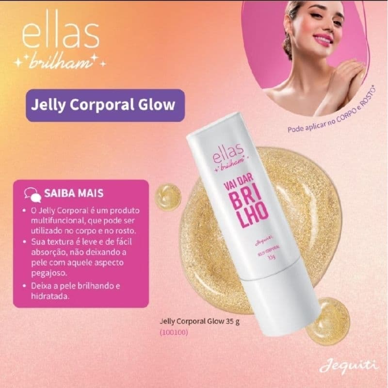 Jelly Corporal Glow Ellas Brilham , 35 g