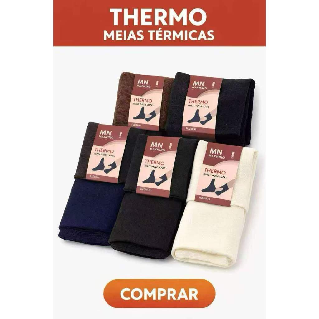 Meia Térmica Peluciada Forrada Inverno Frio Intenso Neve Unissex