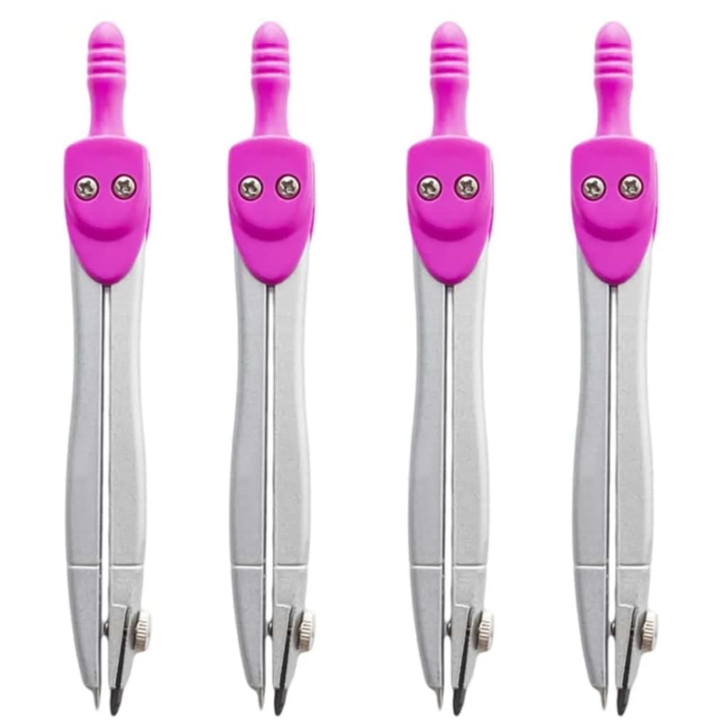 Kit 4 X Compasso Metálico Metal Rosa Leo e Leo