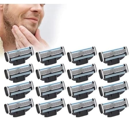 Carga lamina 4/8/12/16 Pcs para Mac Tres Barbeador Manual Masculino De Segurança Facial