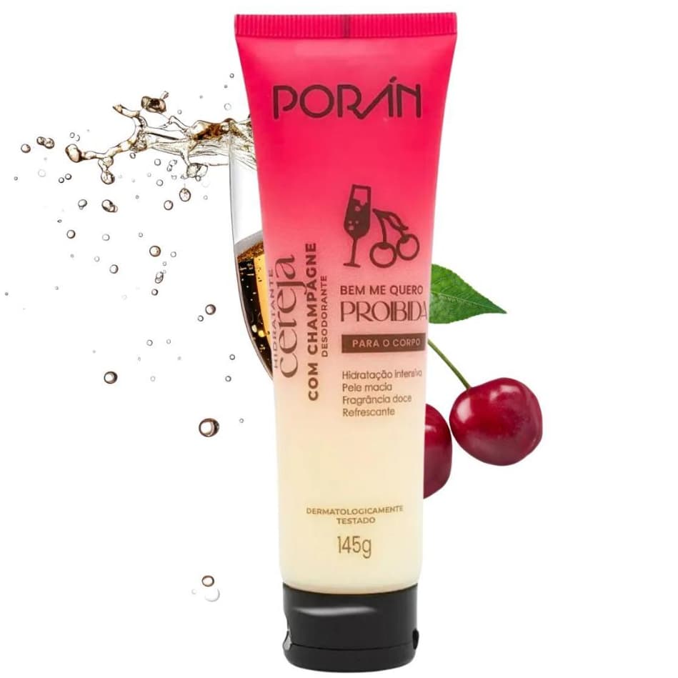 Hidratante Corporal Cereja E Champagne 145g Porán