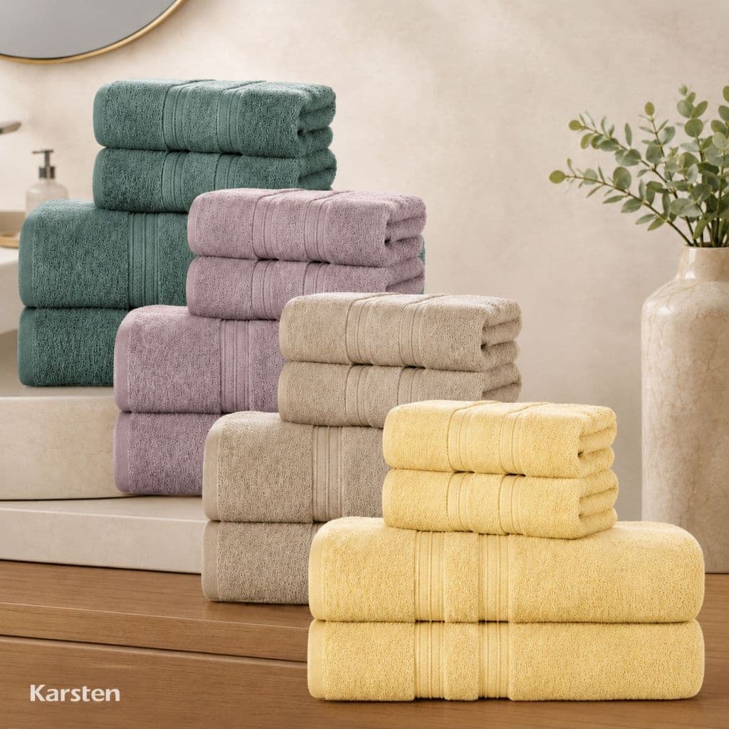 Jogo De Toalhas Banhão Gigante Karsten Grossa 100% Algodão 4 Peças Excelente Absorção 500g/m² Unika