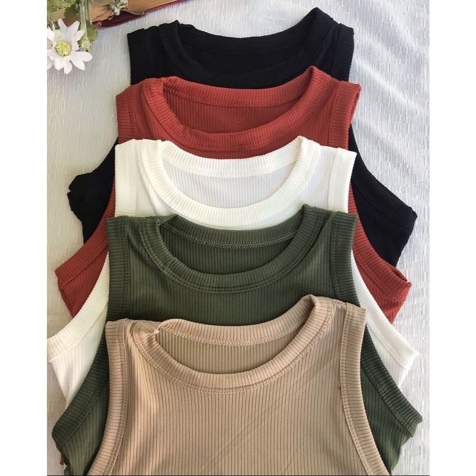 kit 4 unidades blusa canelado camiseta feminina casual dia a dia  cores variadas