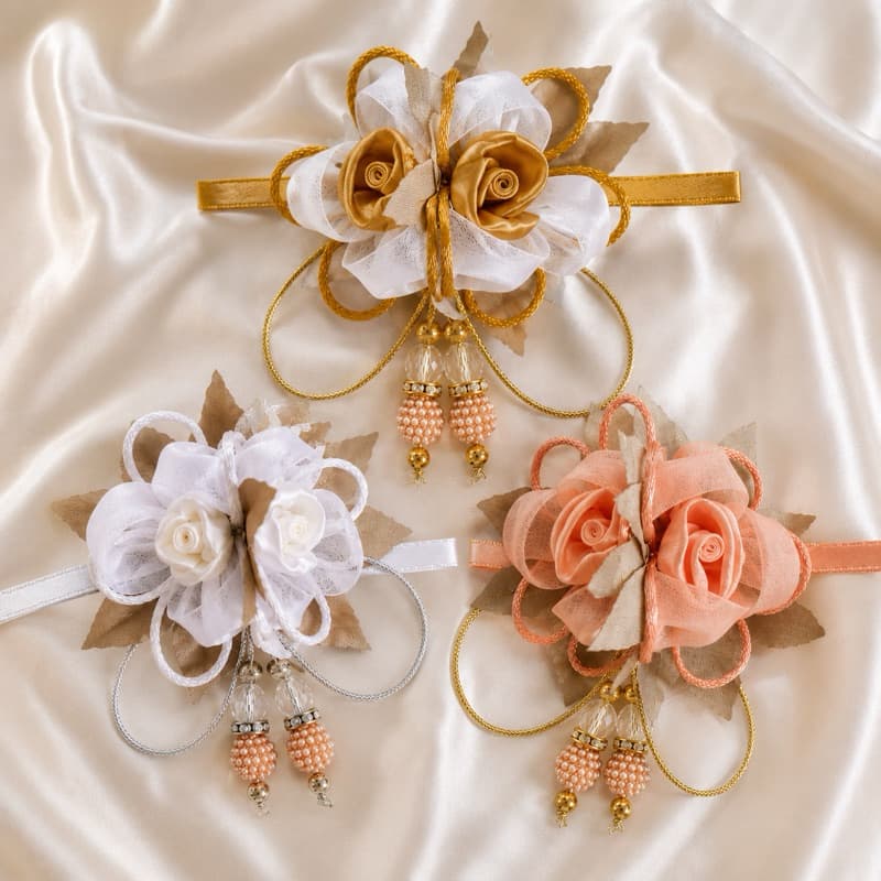 Laços Decorativos Para Vidro Aromatizador de Ambiente Duas Rosas - Envio Imediato