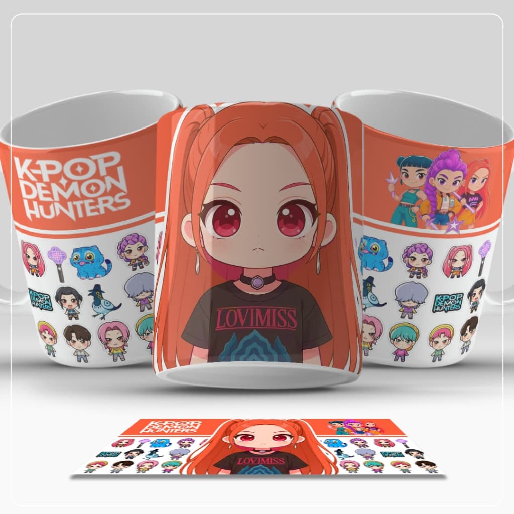 Caneca Personalizada Guerreira do K-pop Escolha Modelo Envio Imediato