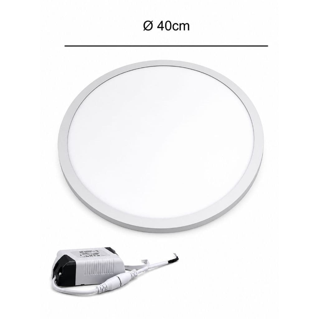 Placa Plafon Painel Redondo Led Diam 40 Cm 36w Sobrepor 3k  4k  6k