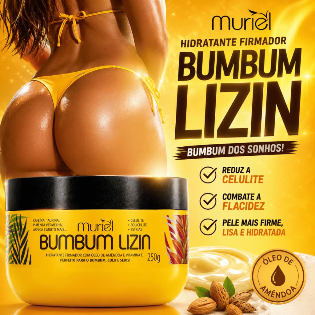 Creme Hidratante Firmador Bumbum Lizin Muriel 250g Original