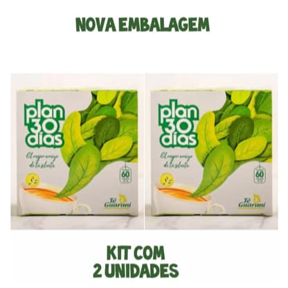 2cx Chá Verde Natural 30 Dias 60 Sachês