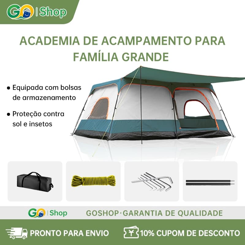 Barraca De Camping Acampamento 4-8 Pessoas 330*210*180cm Impermeavel 2000mm Grande Varanda
