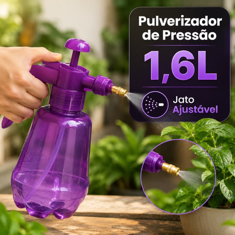 Pulverizador Borrifador Manual Alta Pressão Jardim Vidros Janelas Plantas Jato Limpeza Água