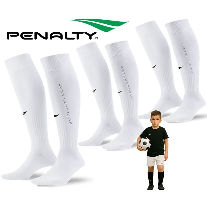 Kit 3 Pares Meião Penalty Jogador Profissional Futebol Futsal Esportes