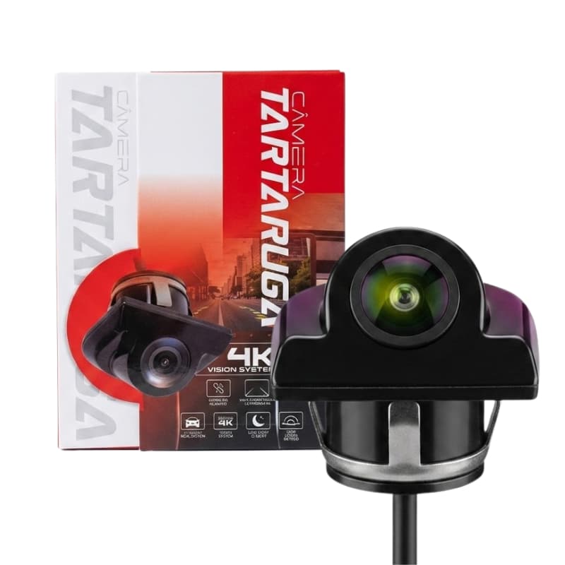 Câmera Ré Ou Frontal Automotiva Tartaruga 4k Visão 180º Jr8
