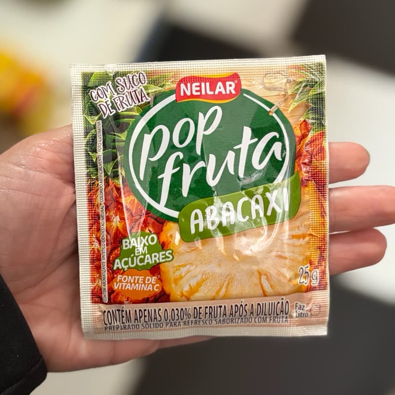 Suco pop fruta Neilar 25g econômico caixa com 20 pacotes