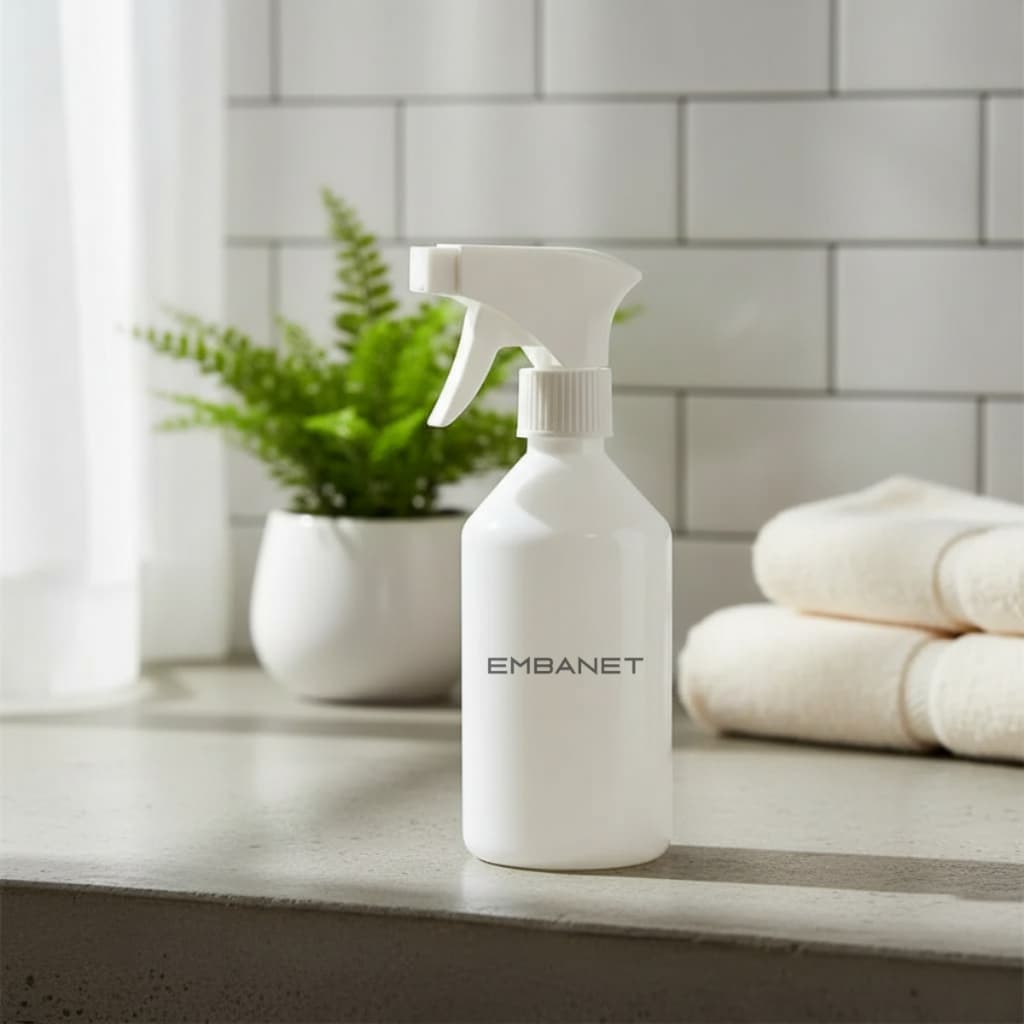 Borrifador Spray Água Limpa Vidro 500ml Branco Jato Vazio Reutilizável Recarregável 5u