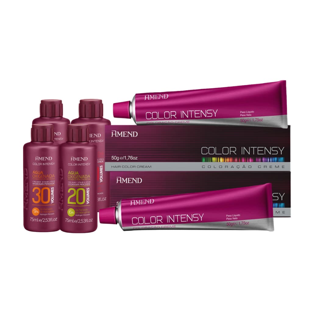 Kit Coloração Profissional Amend Color Intensy + Ox 75ml Escolha Sua Cor E Volume Envio Imediato