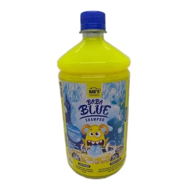 Shampoo Lava Auto Concentrado Com Cera Carnaúba Brilho Intenso Proteção Baba Blue 1 Litro