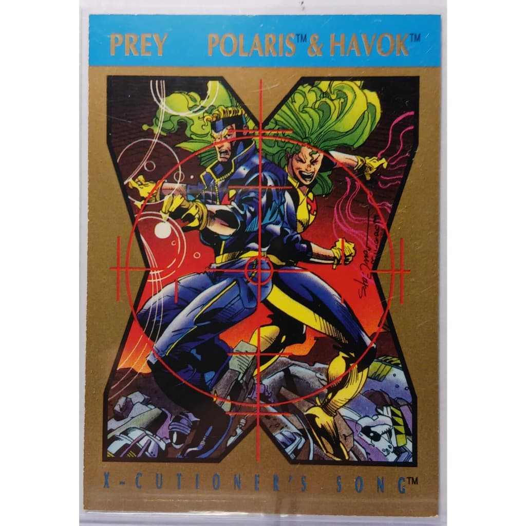 card Marvel Prey Polaris e Kavok original 1992 importado USA top