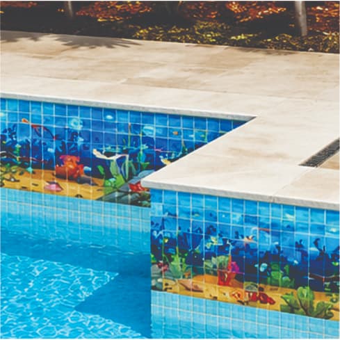 20 METROS Adesivo Para Borda de Piscina Interativo Fundo do Mar