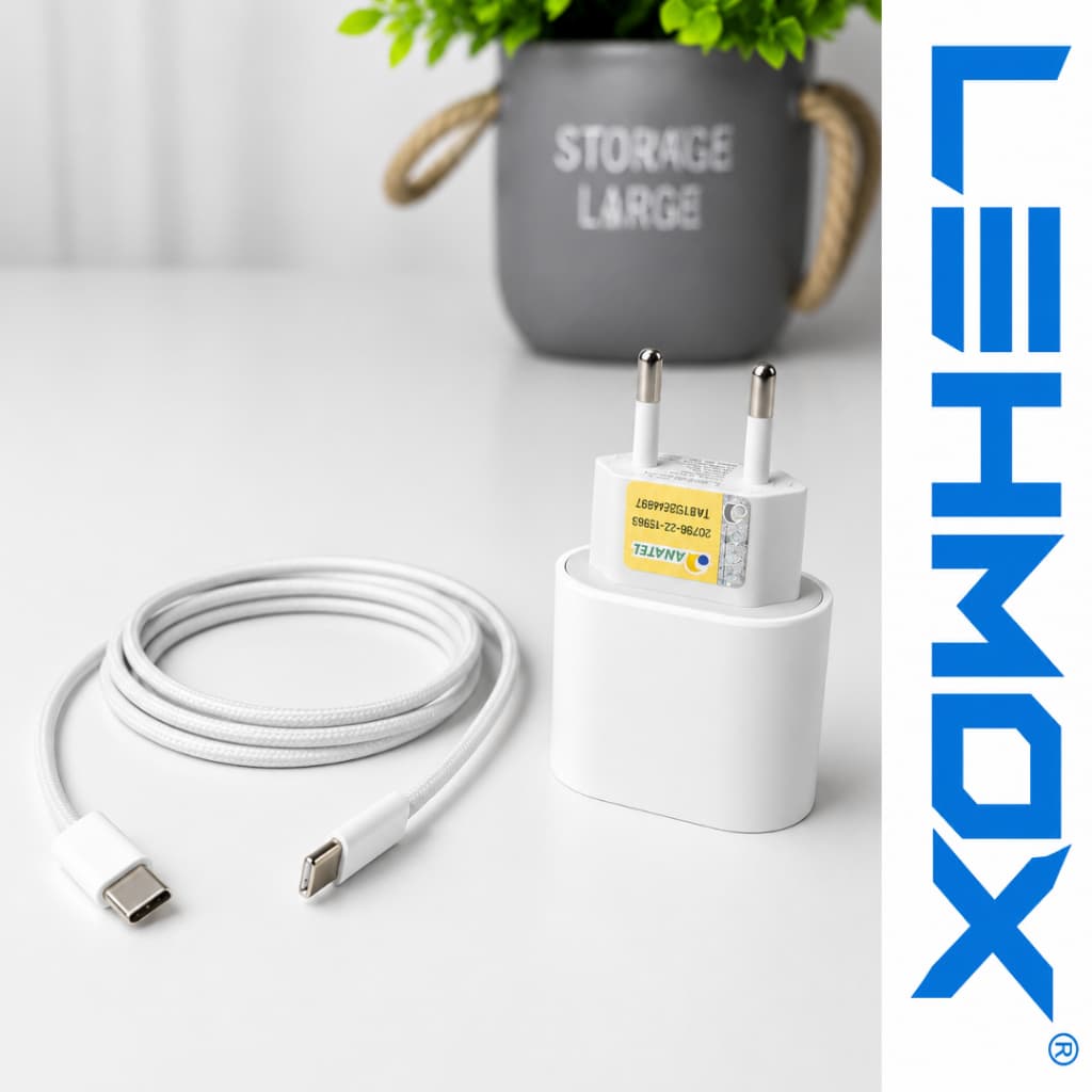 Carregador USB-C 25W Tipo C com Cabo PD Rápido Compatível Android Samsung e IOS