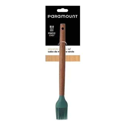 Pincel De Silicone C/ Cabo De Madeira - Paramount