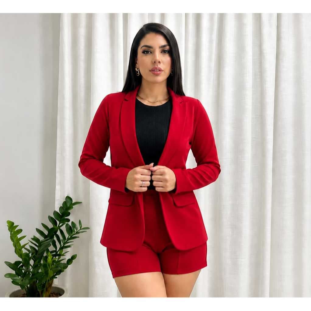 Blazer Feminino Social Alfaiataria Casual Chic