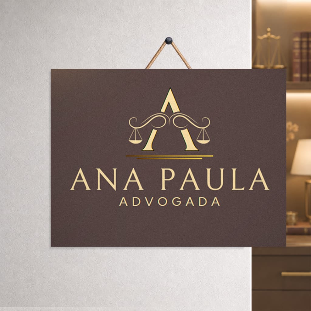 Placa Personalizada com Logomarca para Parede • Empresa, Loja, Clínica, Consultório, Salão • MDF 15x20cm