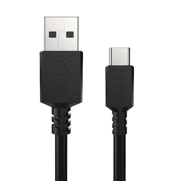 Cabo de Dados USB Tipo-C Para USB 2.0 Pcyes 50 cm / 1 metro - Preto