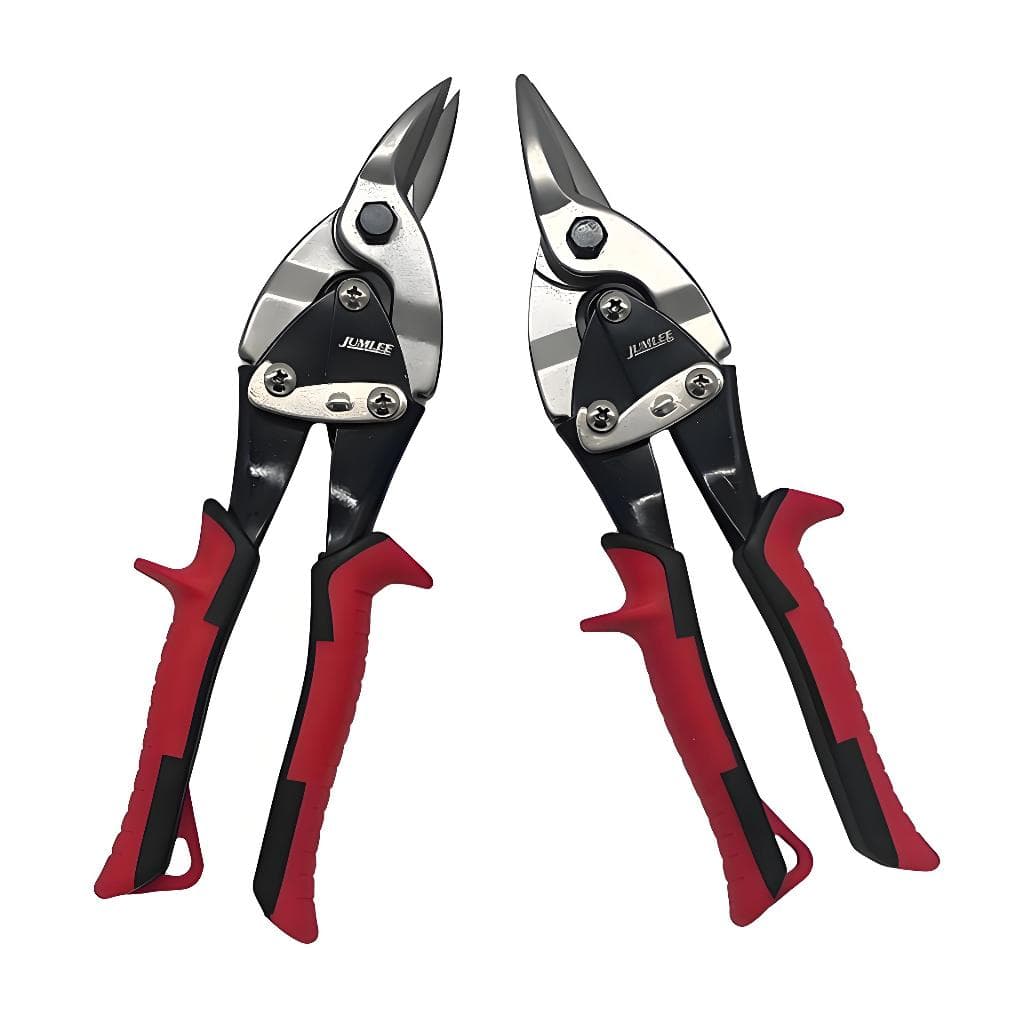 Tesoura de Chapas Metálicas JUMLEE 10" - Corte Profissional, Aço Cr-V, para Aço Galvanizado e Inoxidável