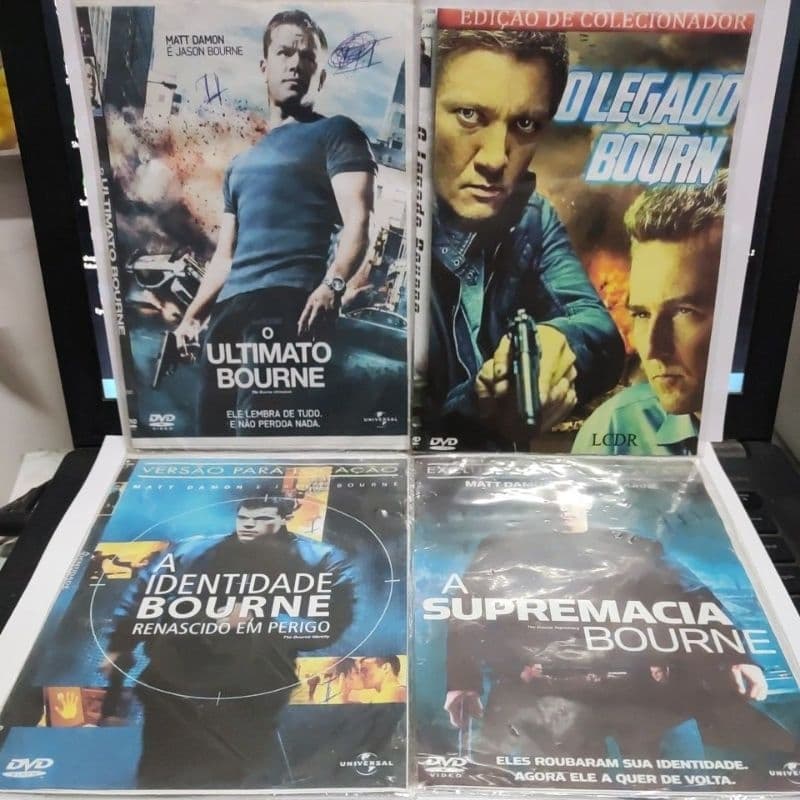 dvd a identidade Bourne kit 4 dvds completo novo copia