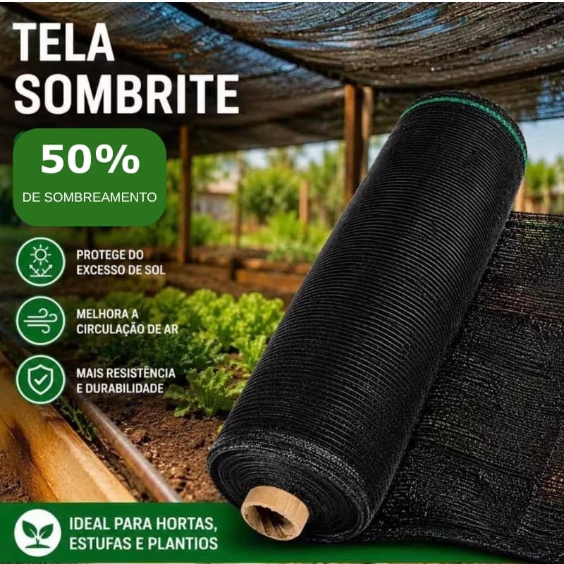 Sombrite  50% Preto Proteção e Sombreamento de  Flores Orquideas, hortaliças  Anti UV 6,7 de largura