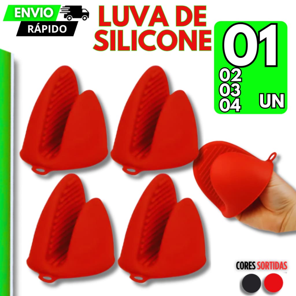 1/2/3/4 Luvas de Silicone Térmica Anticalor Altas Temperaturas Fogão Proteção Resistente Forno