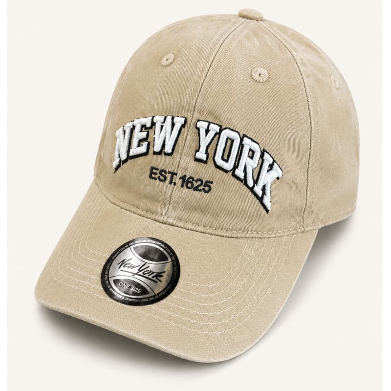 Boné New York Vintage Estonado Lavado Algodão Aba Curva Street