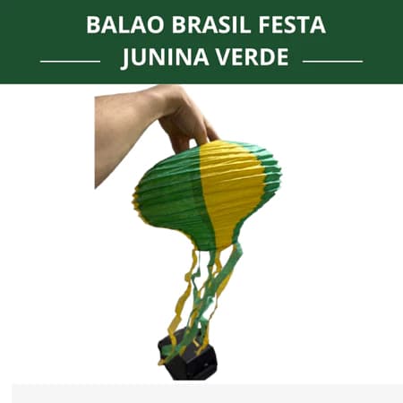Balão Brasil Festa Junina Verde – Decoração Temática para Arraiá
