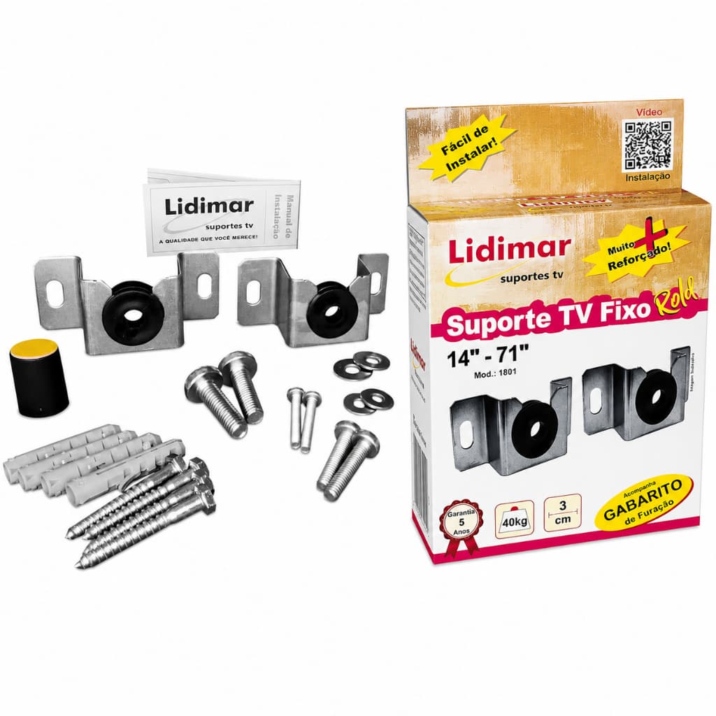 Suporte Para Tv Fixo Rold Universal 14 À 71 Polegadas Lidimar