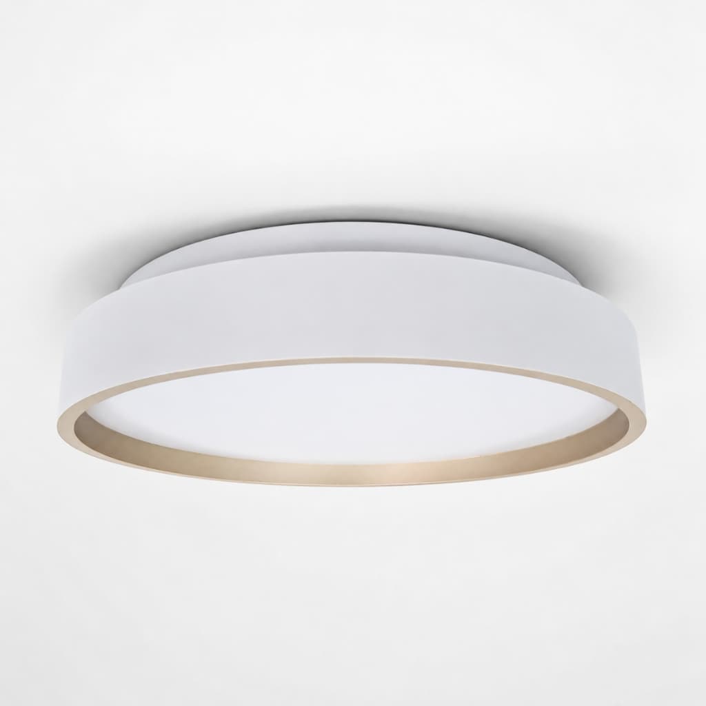 Plafon Led Moderno Sobrepor 18w Redondo branco dourado Tipo Toronto hevvy para teto sala quarto