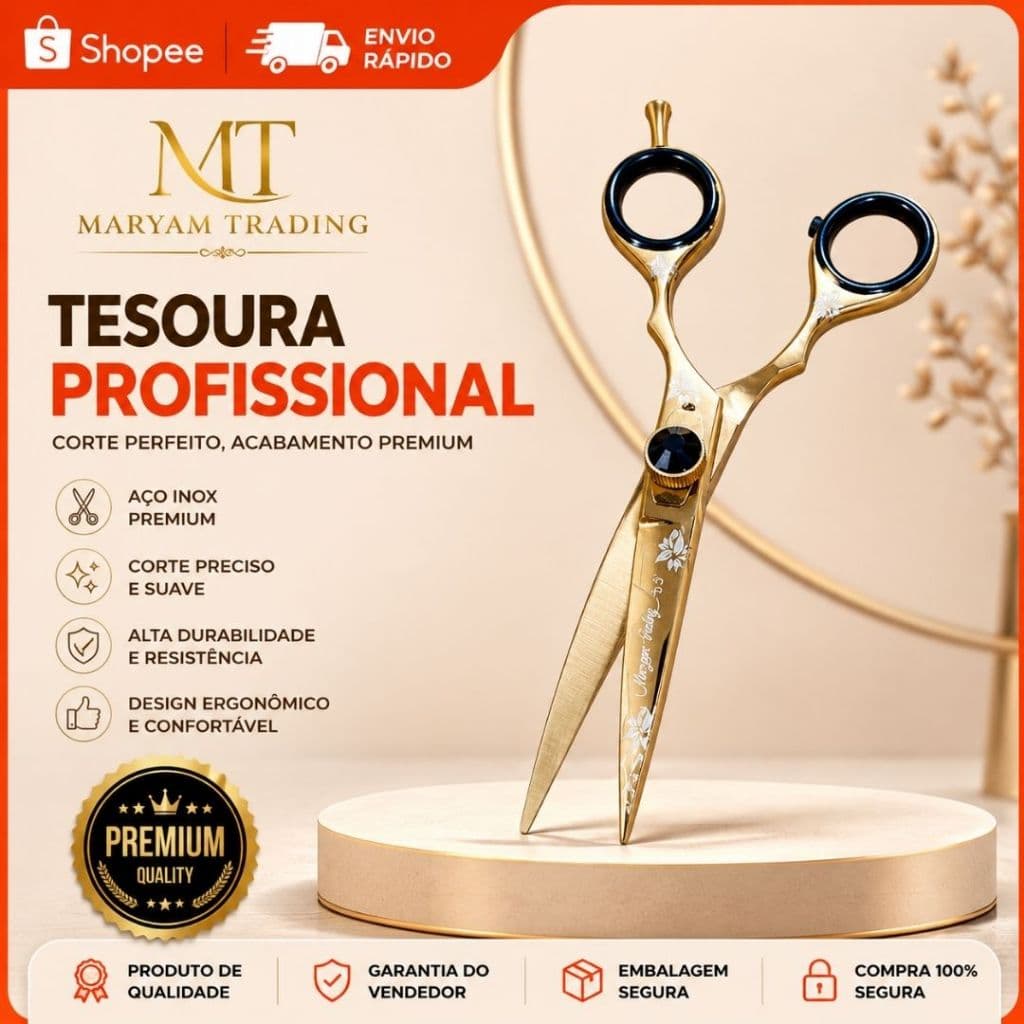 TESOURA CURVADA FIO NAVALHA MARYAM TRADING