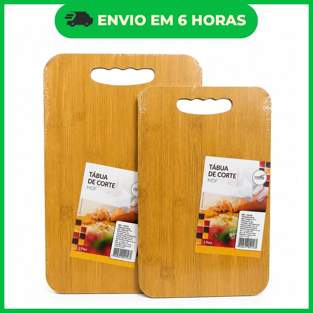 Conjunto 2 Tábua de corte MDF retangulo - TAMANHO 20 x 30 x 0,8cm. 24 x 34 x 0,8cm