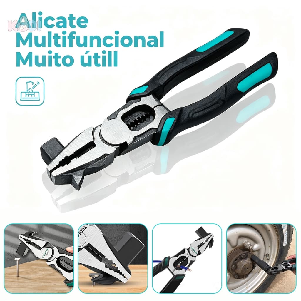 Alicate Multifuncional Profissional 5 em 1 Alicate Universal para Trabalhos Elétricos, Mecânicos e Reparos Gerais -F11