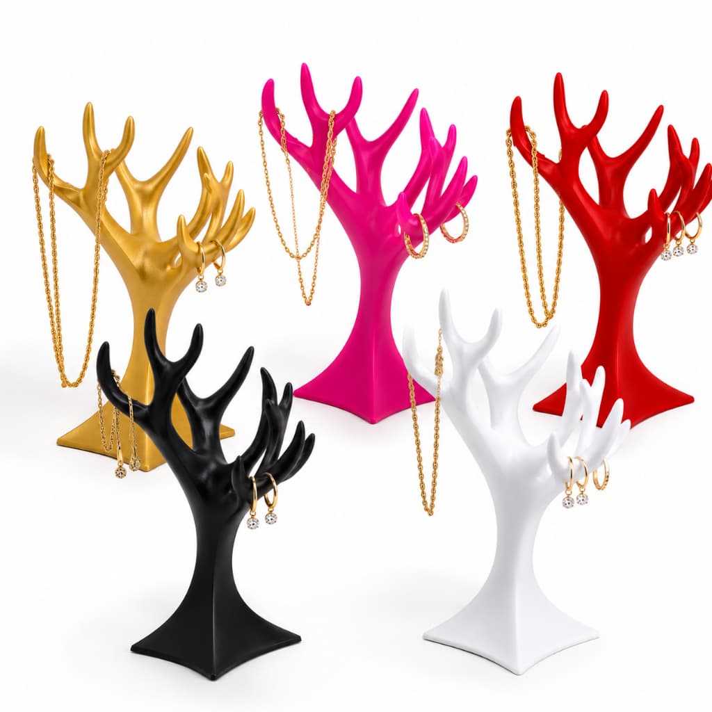 Porta Joias Árvore 16cm Organizador de Colares Brincos Anéis Decorativo Moderno
