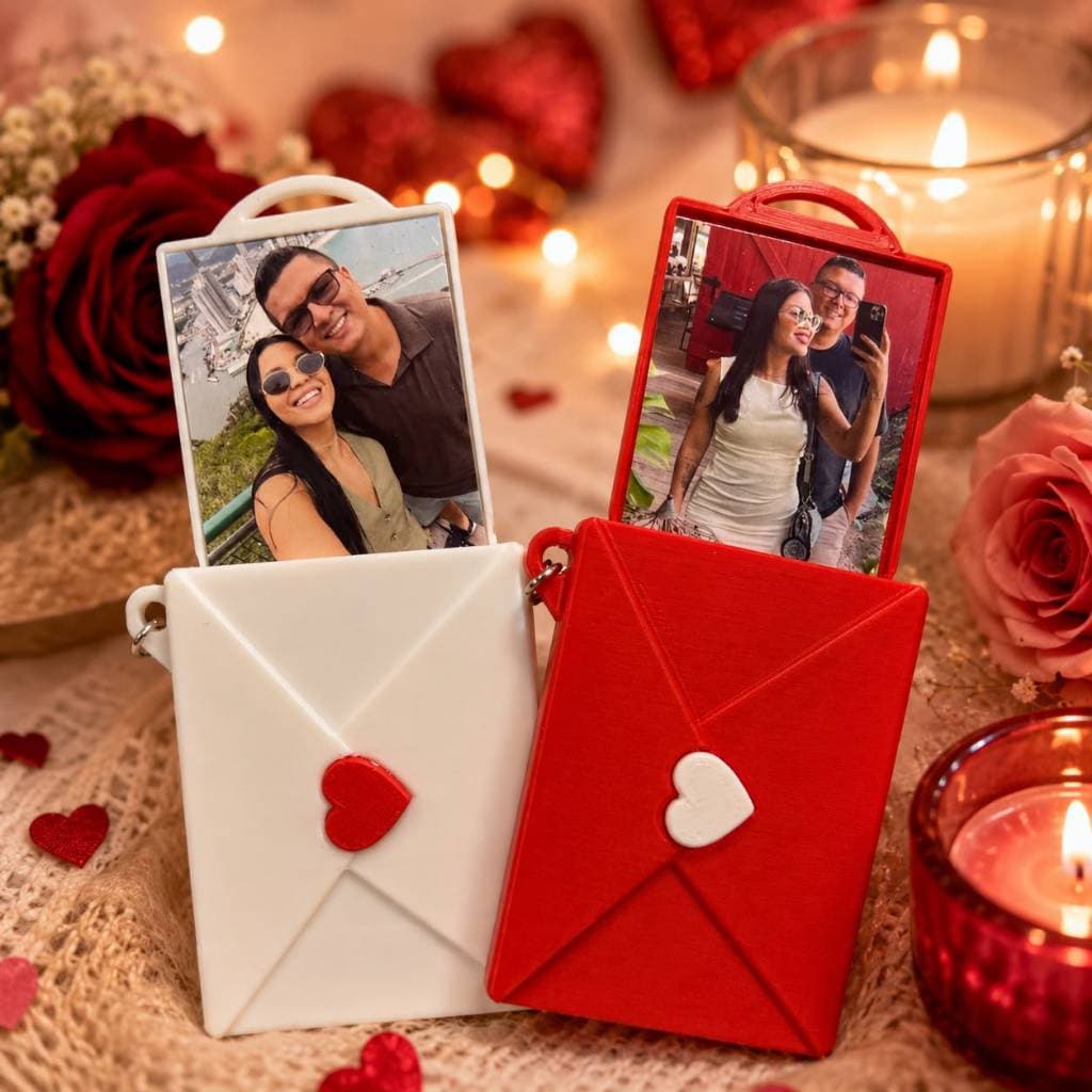 Chaveiro Cartinha Do Amor Envelope Carta Com Foto Personalizado Lembrancinha Presente Namorado