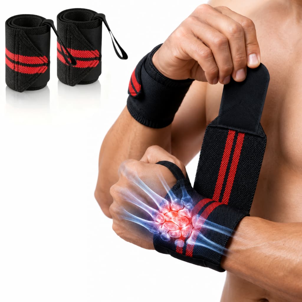 Par Munhequeira Profissional Tomovi Musculação Crossfit Lpo Protetor Punho Velcro